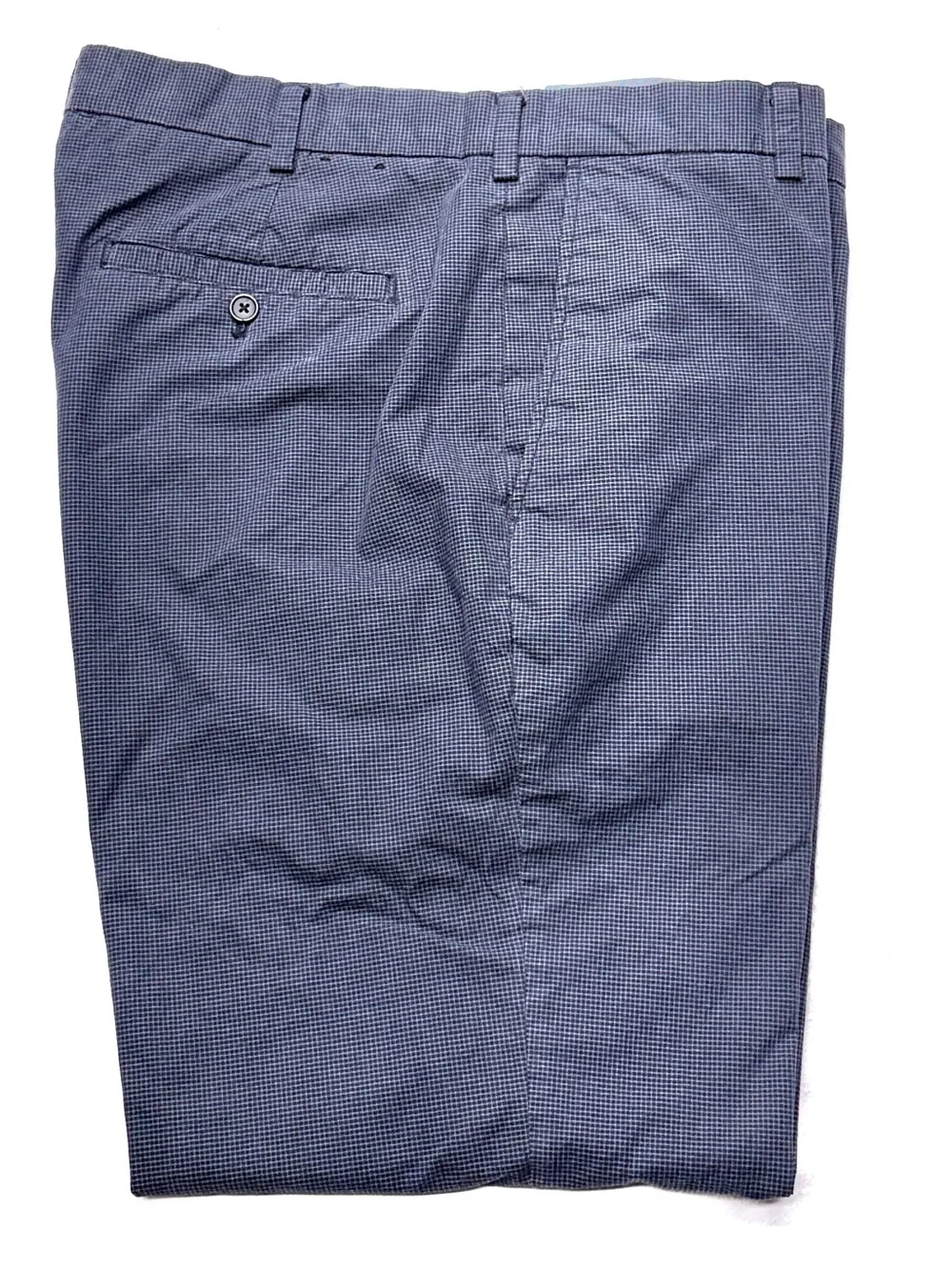 Banana Republic Aiden Fit Chinos 38x32 Navy Micro Check Houndstooth Pants Like N